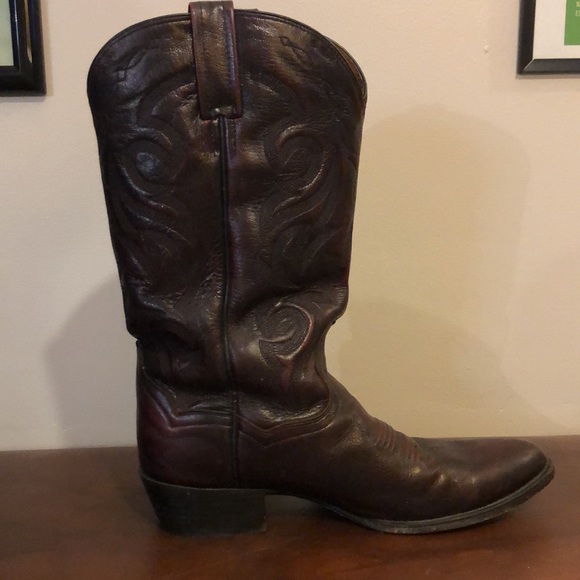 Dan Post Vintage Leather Cowboy Boots - Picture 4 of 6